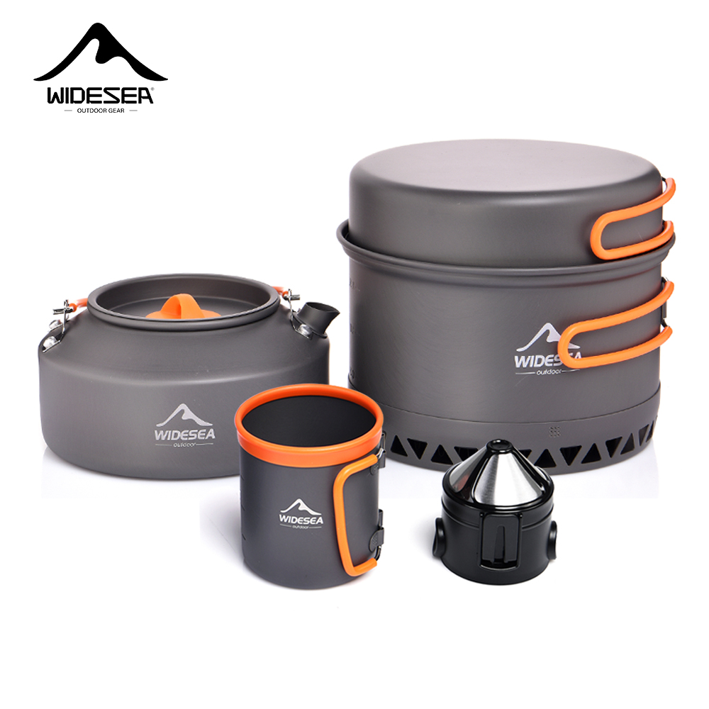 Camp Utensil Set - Camping Tableware ชุดเครื่องครัวกลางแจ้งหม้อกาต้มน้ําท่องเที่ยวถ้วยกาแฟ filte อุปกรณ์ครัวเกียร์เครื่องครัวเดินป่าปิคนิคท่องเที่ยว