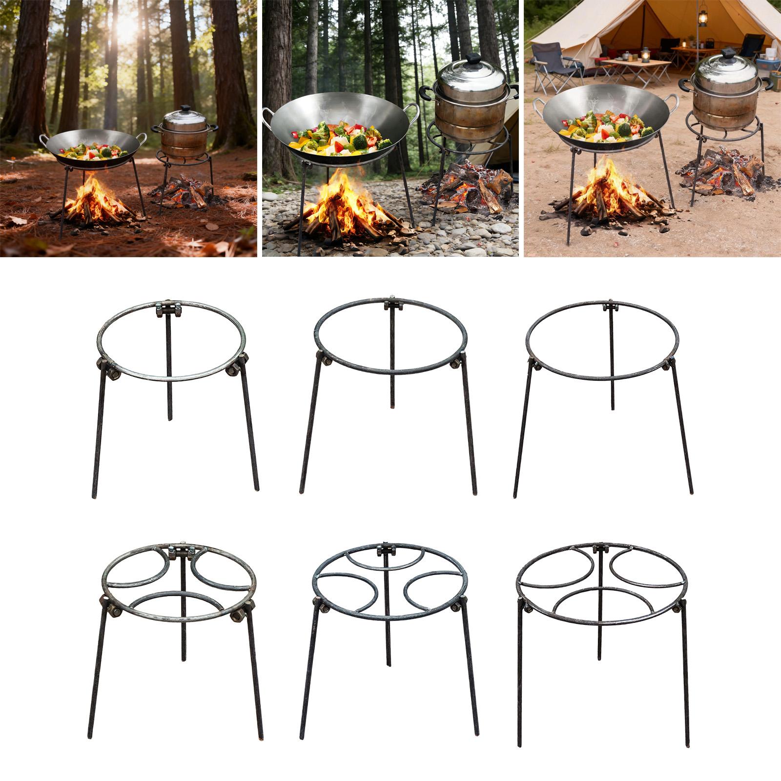 Outdoor Camping Oven - ขาตั้งเตาแคมป์ปิ้ง, ที่วางกระทะอเนกประสงค์สำหรับเตาดัตช์โอเว่น, ขาตั้งทำอาหารแบบพับได้สำหรับเตาไฟกลางแจ้ง, เตาย่างสำหรับตั้งแคมป์, สำหรับย่างบาร์บีคิวในสวนหลังบ้าน