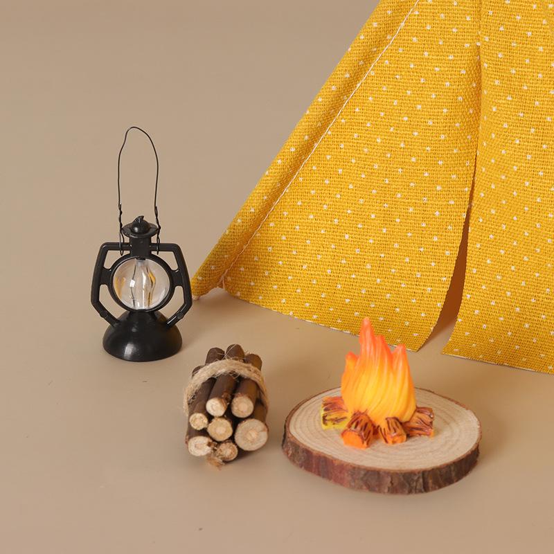 Outdoor Camping Items - เต็นท์จำลองขนาด 1:12 สำหรับตกแต่ง โมเดลเต็นท์แคมป์ปิ้ง ของตกแต่งฉากจำลองกลางแจ้ง อุปกรณ์เสริมฉากจิ๋ว