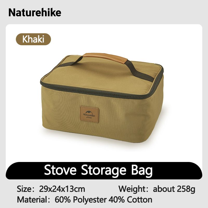 Camp Utensil Set - Naturehike กระเป๋าเครื่องมือถังแก๊สกลางแจ้งกระเป๋าเก็บเตาความจุขนาดใหญ่กระเป๋าปิคนิคเครื่องครัวชุดมัลติฟังก์ชั่นกระเป๋า
