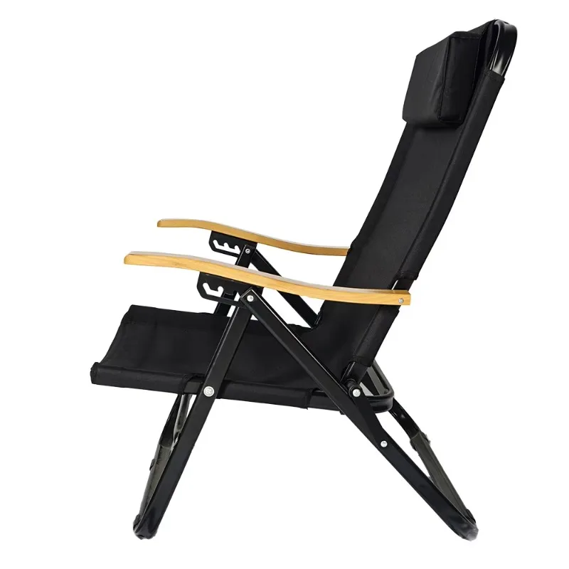 Quality Outdoor Camping Chairs - เก้าอี้พับสำหรับตั้งแคมป์คุณภาพสูง พนักพิงปรับได้สี่ระดับ เก้าอี้ชายหาดแบบพกพา เก้าอี้พักผ่อนกลางแจ้งพนักพิงสูง