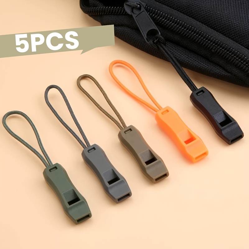 Camp Utensil Set - ชุดนกหวีดพกพาขนาดเล็ก 5 ชิ้น พร้อมสายคล้องและกระเป๋าเก็บ เหมาะสำหรับผู้ที่ชื่นชอบการผจญภัย อุปกรณ์และอุปกรณ์เสริมสำหรับการตั้งแคมป์