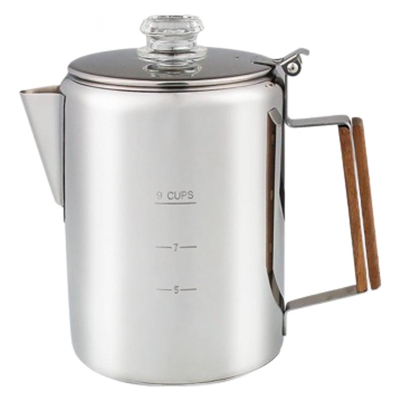 Camp Percolator Coffee - 9 ถ้วยกาแฟ Percolators 1500ml เครื่องชงกาแฟสแตนเลสแบบพกพา Camping