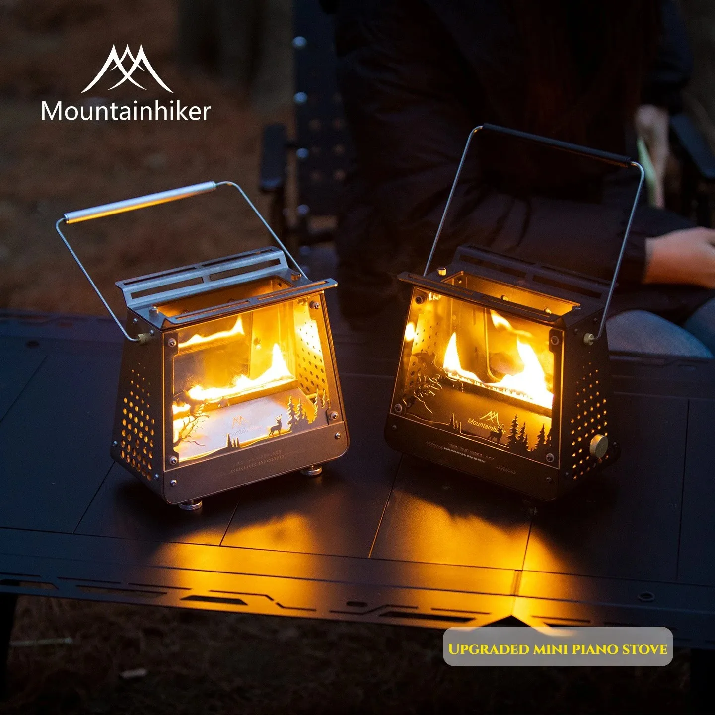 Outdoor Camping Oven - MOUNDAINHIKER เตาไฟขนาดเล็กแบบพกพาสแตนเลสน้ำหนักเบาสำหรับตั้งแคมป์กลางแจ้งปิคนิคเตาสังเกตการณ์ขนาดเล็กสำหรับฟืน