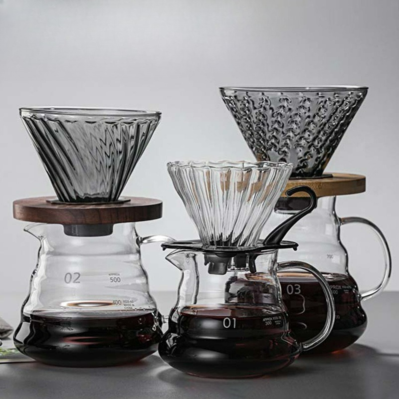 Camp Cooking Set - ชุดเครื่องชงกาแฟแบบดริป แก้วโบโรซิลิเกตทนความร้อนสูง พร้อมกาน้ำสำหรับดริปกาแฟ สำหรับใช้ในบ้าน ร้านกาแฟ ร้านอาหาร