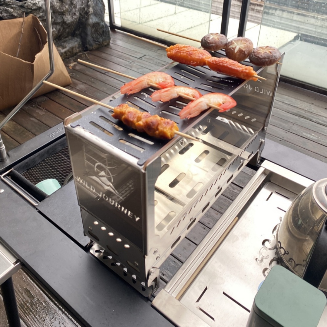 เตาไฟพับได้สำหรับตั้งแคมป์ Smi - Outdoor Camping Oven บทวิจารณ์และราคา