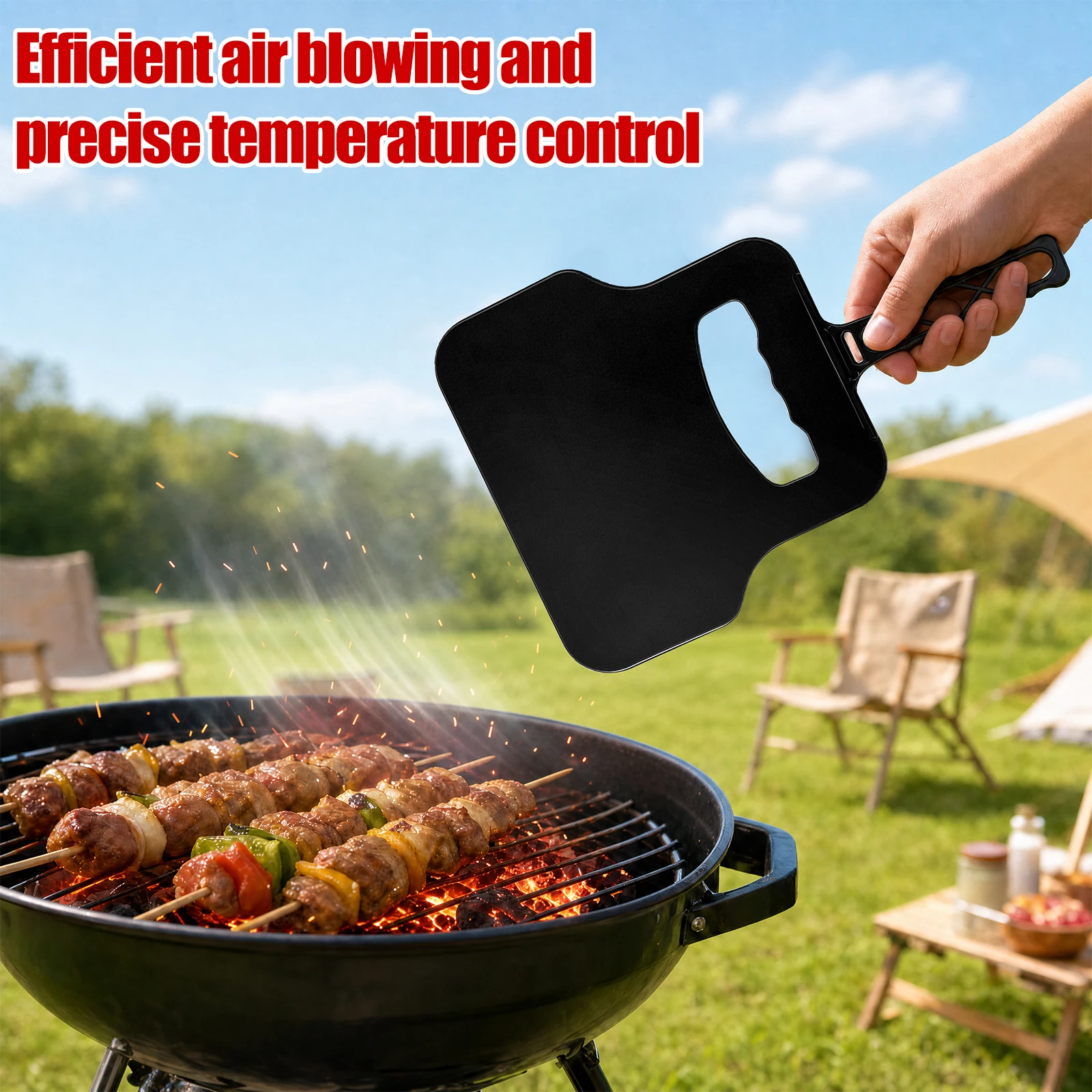 พัดลมมือหมุนพลาสติกแบบพกพา เคร - Outdoor Camping Fire บทวิจารณ์และราคา