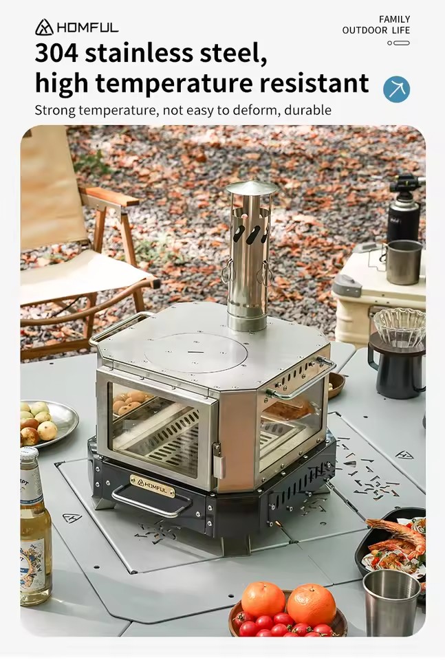 เตาไม้พกพา HOMFUL สำหรับให้ควา - Outdoor Camping Oven บทวิจารณ์และราคา