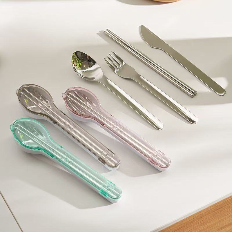 ชุดช้อนส้อมพกพาพร้อมกล่องเก็บข - Camp Utensil Set บทวิจารณ์และราคา