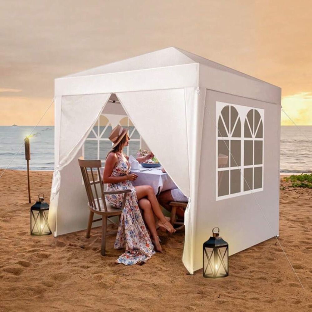 เต็นท์กันสาดแบบพับได้ ขนาด 6.5 - Outdoor Camping Gazebo บทวิจารณ์และราคา
