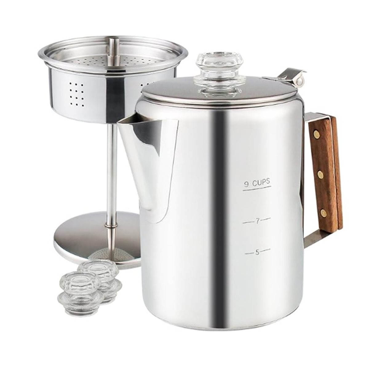 หม้อต้มกาแฟแบบพกพาสำหรับตั้งแค - Camp Percolator Coffee บทวิจารณ์และราคา
