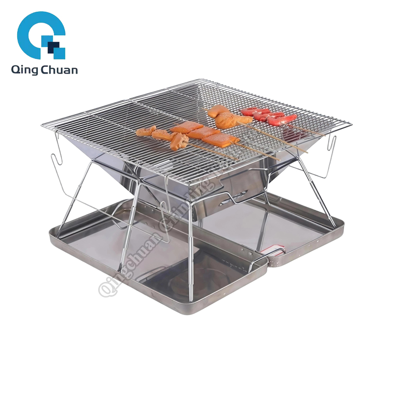 เตาปิ้งย่างแบบพับได้ สแตนเลส ใ - Outdoor Camping Fire บทวิจารณ์และราคา