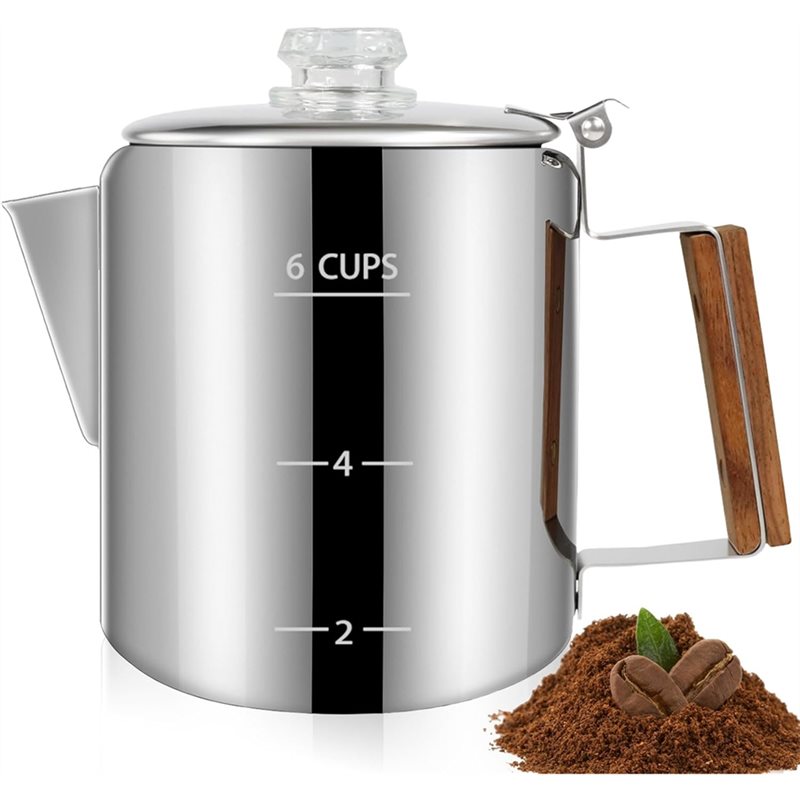 NOCM หม้อกาแฟ 6 ถ้วยเพอร์โคเลเ - Camp Percolator Coffee บทวิจารณ์และราคา