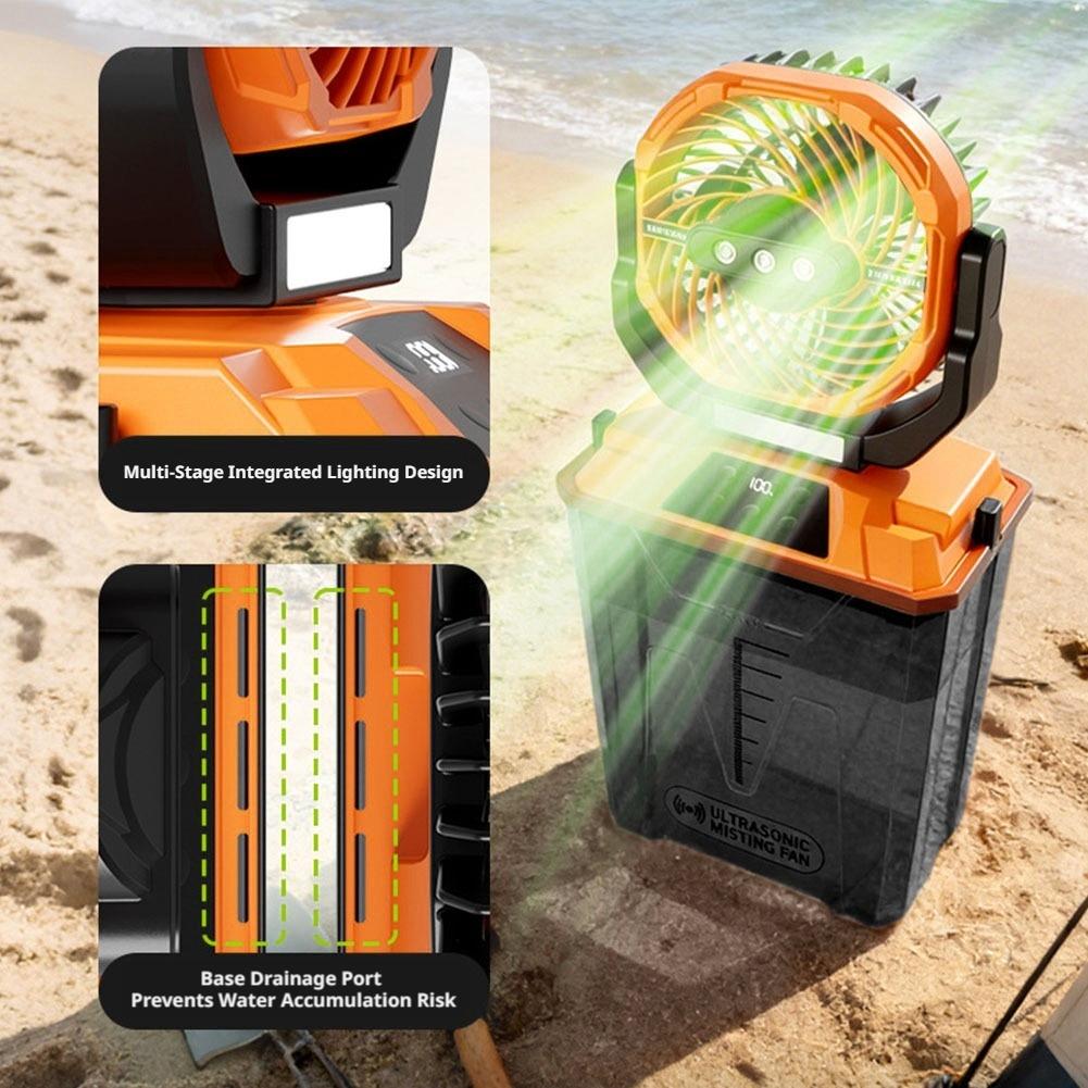 พัดลมพ่นละอองน้ำแบบพกพาสำหรับต - Outdoor Camping Gazebo บทวิจารณ์และราคา