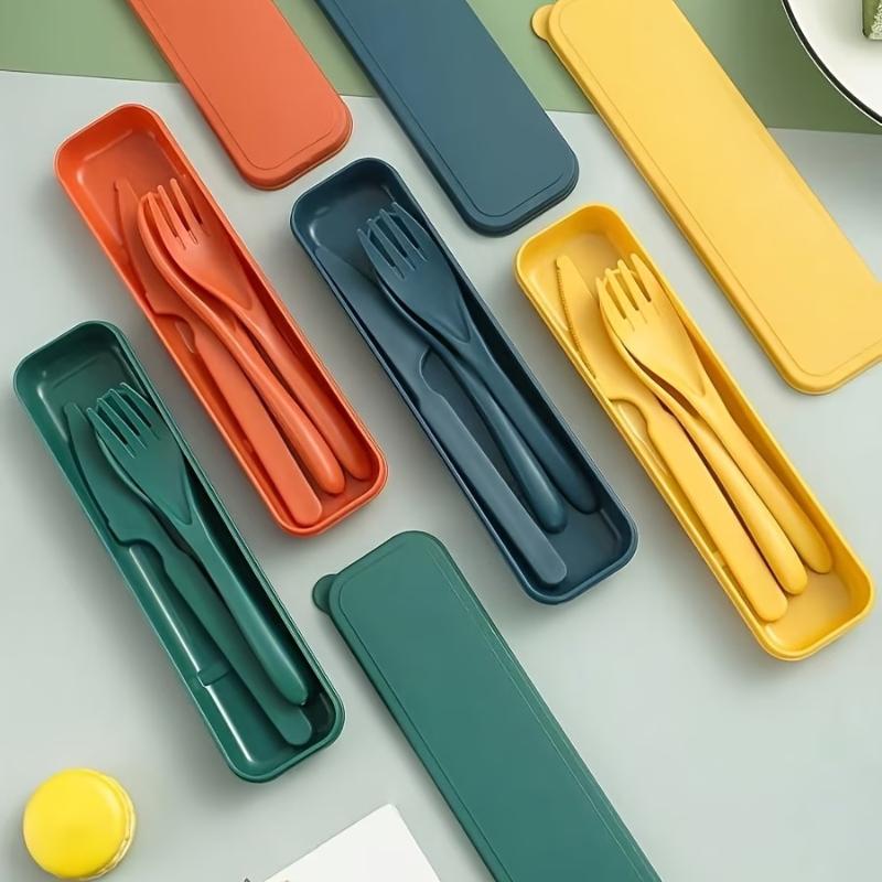 ชุดช้อนส้อมมีดทำจากฟางข้าวสาลี - Camp Utensil Set บทวิจารณ์และราคา