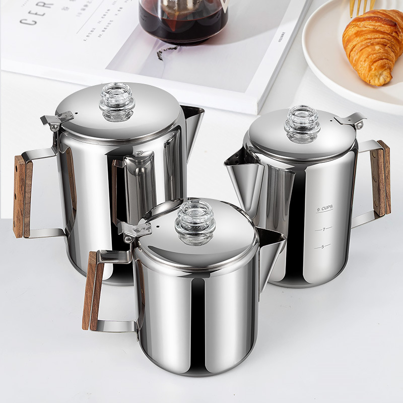 กาต้มน้ำสแตนเลสสำหรับตั้งแคมป์ - Camp Percolator Coffee บทวิจารณ์และราคา