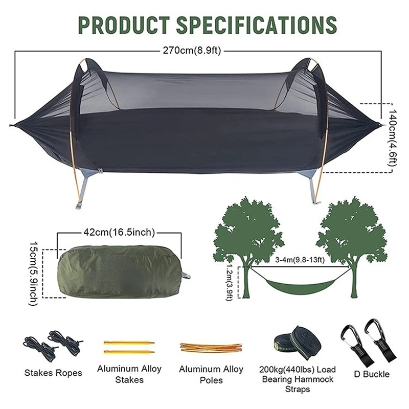 เปลมุ้งกันยุงแบบ 3-in-1 พร้อมผ - Outdoor Camping Solo บทวิจารณ์และราคา