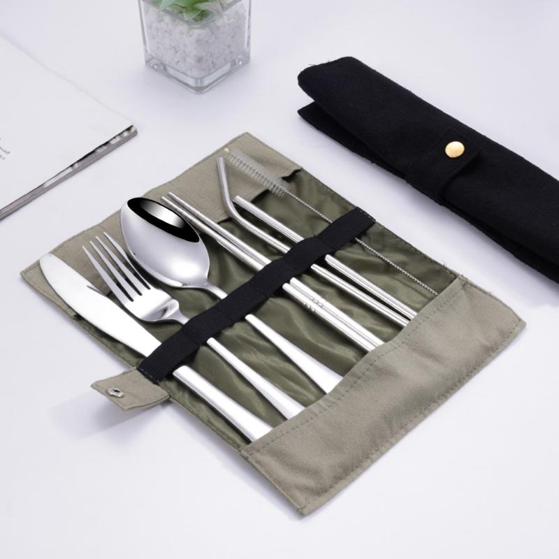 8 ชิ้น/เซ็ต ชุดอุปกรณ์รับประทา - Camp Utensil Set บทวิจารณ์และราคา