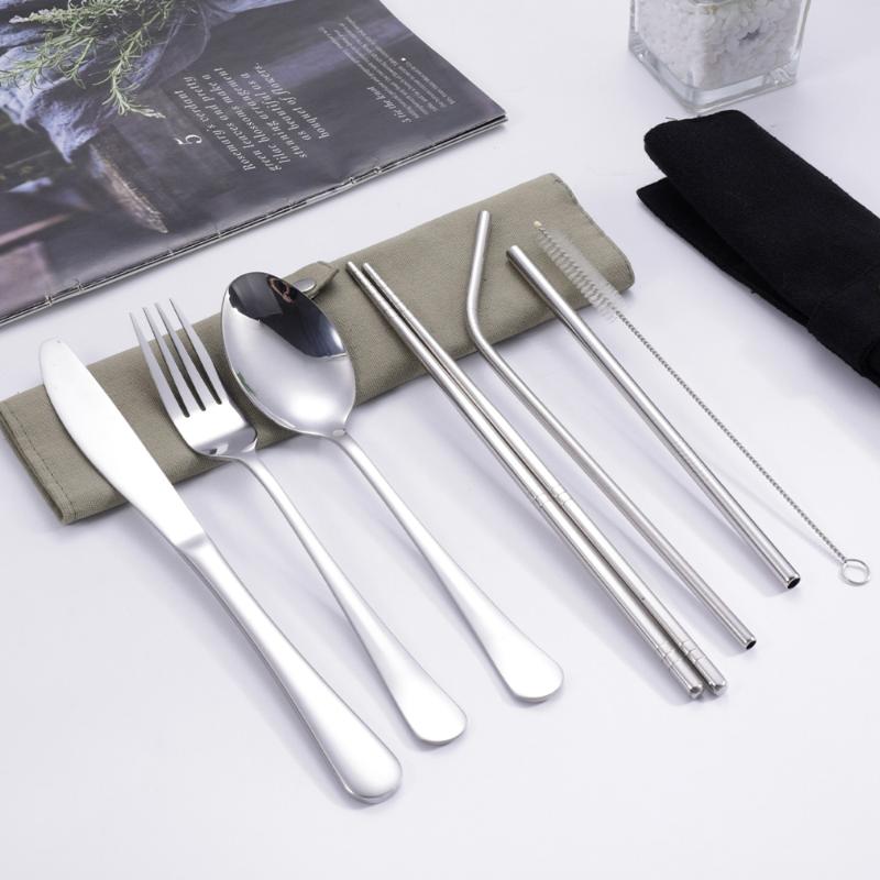 8 ชิ้น/เซ็ต ชุดอุปกรณ์รับประทา - Camp Utensil Set บทวิจารณ์และราคา