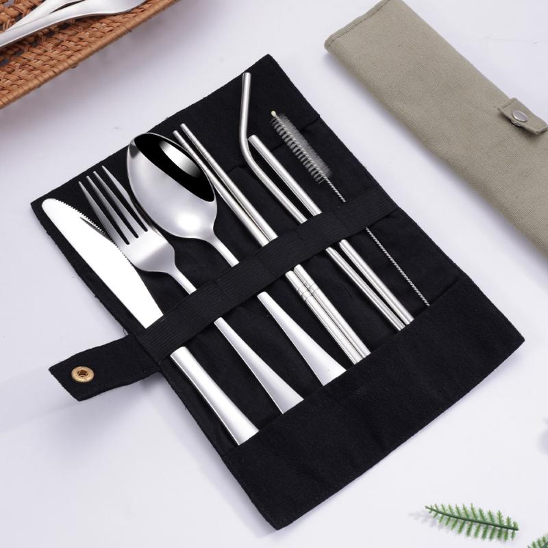 8 ชิ้น/เซ็ต ชุดอุปกรณ์รับประทา - Camp Utensil Set บทวิจารณ์และราคา