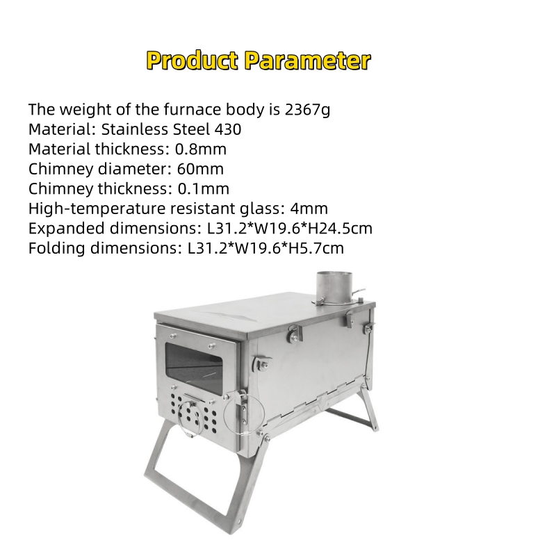 เตาไม้พับได้ สแตนเลส พกพาสะดวก - Outdoor Camping Oven บทวิจารณ์และราคา