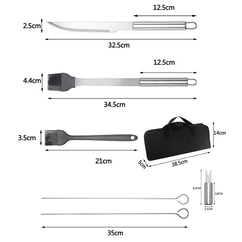 ชุดอุปกรณ์ปิ้งย่างสแตนเลส ชุดอ - Camp Utensil Set บทวิจารณ์และราคา