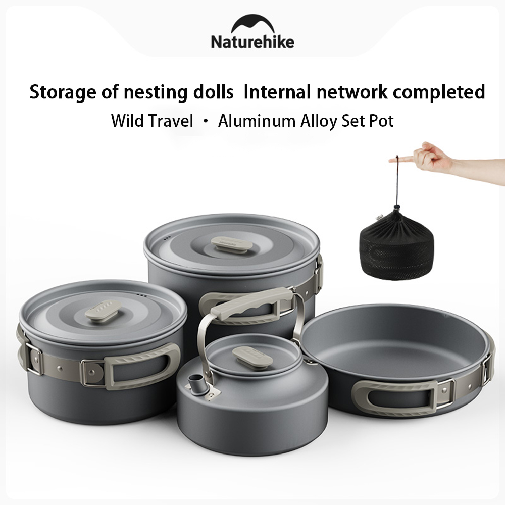 Naturehike ชุดหม้อกลางแจ้ง,อุป - Camp Cooking Set บทวิจารณ์และราคา